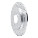 R1 17-25 Hyundai TUCSON Rear Right Drilled & Slotted Silver Brake Rotor