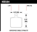 Hawk Aerospace Single Dynalite 12mm Thickness DTC-30 Race Brake Pads