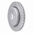 R1 06-10 Jeep Grand Cherokee Rear Drilled & Slotted Silver Brake Rotor Set