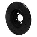 R1 00-06 BMW M5 Rear Left Drilled & Slotted Black Brake Rotor