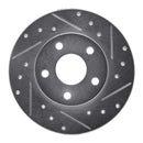 R1 1984-1987 Pontiac Fiero Rear Right Drilled & Slotted Silver Brake Rotor