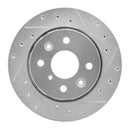 R1 94-00 Kia SPECTRA Front Right Drilled & Slotted Silver Brake Rotor