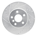 R1 14-21 Mini Cooper Front Drill & Slot Silver Rotors