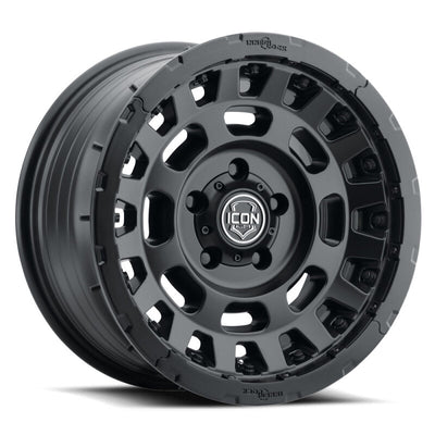 ICON Hammer Pro 17x8.5 / 6x5.5 / 25mm / 5.75in BS - Satin Black