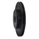 R1 00-05 Toyota MR2 Spyder Front Right Drilled & Slotted Black Brake Rotor