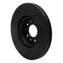 R1 06-07 Mazda 6 Front Right Drilled & Slotted Black Brake Rotor