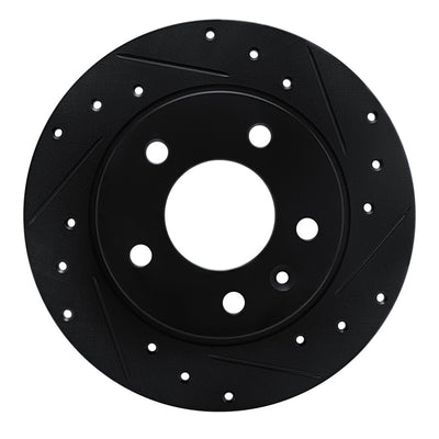 R1 20-25 Buick Encore GX Rear Right Drilled & Slotted Black Brake Rotor