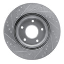 R1 07-24 Chrysler 200 Front Drilled & Slotted Silver Brake Rotor Set