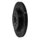 R1 12-19 Mercedes-Benz GLE63 AMG S Rear Drilled & Slotted Black Brake Rotor