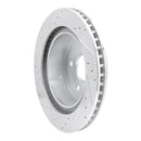 R1 04-06 Dodge Ram 1500 Pickup Rear Left Drilled & Slotted Silver Brake Rotor