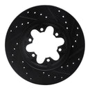 R1 04-08 Chevrolet Colorado Front Left Drilled & Slotted Black Brake Rotor