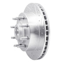 R1 98-03 Dodge B3500 / B2500 Front Right Drilled & Slotted Silver Brake Rotor