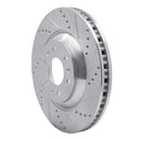R1 04-09 Cadillac SRX Front Right Drilled & Slotted Silver Brake Rotor