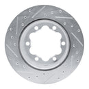 R1 02-06 Dodge Sprinter 3500 Rear Right Drilled & Slotted Silver Brake Rotor