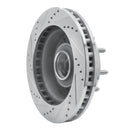 R1 99-02 Ford F-250 2WD (Super Duty) Front Right Drilled & Slotted Silver Brake Rotor