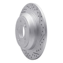 R1 09-20 Genesis G80 Rear Right Drilled & Slotted Geo-Carbon Rotor