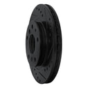 R1 88-92 Ford Probe Front Right Drilled & Slotted Black Brake Rotor