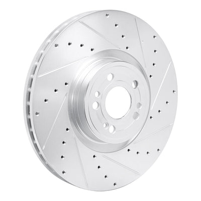 R1 20-25 Mercedes-Benz GLE350 Front & Rear Drilled & Slotted Silver Brake Rotor Set