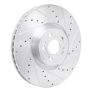 R1 20-25 Mercedes-Benz GLE350 Front & Rear Drilled & Slotted Silver Brake Rotor Set