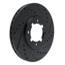 R1 83-84 Toyota Cressida Front Right Drilled & Slotted Black Brake Rotor