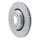 R1 18-25 Jeep Gladiator Front Right Drilled & Slotted Silver Brake Rotor