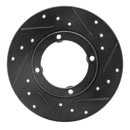 R1 85-94 Chevrolet Sprint Front Right Drilled & Slotted Black Brake Rotor