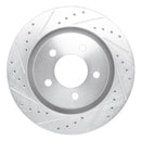 R1 99-04 Chrysler CONCORDE Front Left Drilled & Slotted Silver Brake Rotor