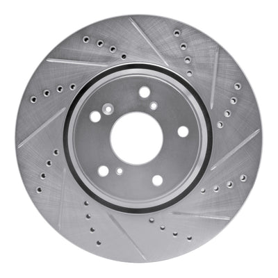 R1 16-22 Honda Civic Front Drill & Slot Silver Rotors