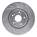 R1 16-22 Honda Civic Front Drill & Slot Silver Rotors