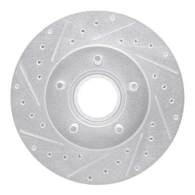 R1 95-97 Ford Ranger (USA/Canada) Front Left Drilled & Slotted Silver Brake Rotor