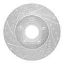 R1 95-97 Ford Ranger (USA/Canada) Front Left Drilled & Slotted Silver Brake Rotor