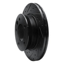 R1 02-06 Dodge Sprinter 3500 Front Left Drilled & Slotted Black Brake Rotor