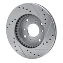 R1 98-02 Acura CL Front Drilled & Slotted Silver Brake Rotor Set