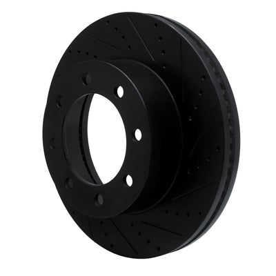 R1 12-25 Ford F-250 Super Duty Front Drilled & Slotted Black Brake Rotor Set