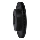 R1 91-94 Toyota Previa Front Left Drilled & Slotted Black Brake Rotor