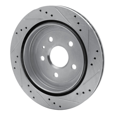 R1 14-19 Cadillac CTS Front & Rear Drilled & Slotted Silver Brake Rotor Set