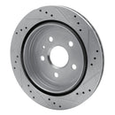R1 14-19 Cadillac CTS Front & Rear Drilled & Slotted Silver Brake Rotor Set