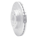 R1 90-97 Infiniti Q45 Front Right Drilled & Slotted Silver Brake Rotor