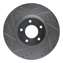 R1 07-13 Mazda 3 Front Drilled & Slotted Silver Brake Rotor Set