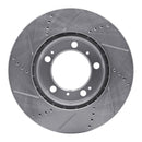 R1 97-04 Porsche Boxster Front Drilled & Slotted Silver Brake Rotor Set