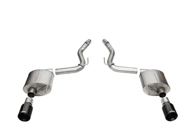 Corsa 24+ Frd MustangGT Touring Axle-Back Ex.Sys 3.0in Dual Rear Exit w/4.5in Blk PVD StraightCutTip