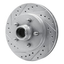 R1 1992-2002 Chevrolet C1500 Front Left Drilled & Slotted Silver Brake Rotor