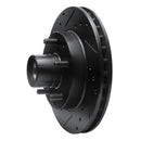 R1 91-03 Chevrolet S10 Blazer Front Left Drilled & Slotted Black Brake Rotor
