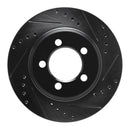 R1 67-67 Ford Galaxie Front Right Drilled & Slotted Black Brake Rotor