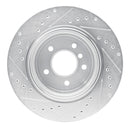 R1 06-10 BMW 528xi Front & Rear Drilled & Slotted Silver Brake Rotor Set
