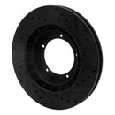 R1 86-86 Porsche 944 Turbo Front Left Drilled & Slotted Black Brake Rotor