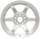 Gram Lights 57DR 15x8.0 +28 4x100 Sunlight Silver Wheel