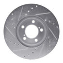 R1 93-07 Ford Taurus SHO Front Right Drilled & Slotted Silver Brake Rotor