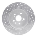 R1 90-93 Toyota Celica Rear Right Drilled & Slotted Silver Brake Rotor