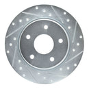 R1 08-16 Chrysler Town & Country (Van) Rear Drilled & Slotted Silver Brake Rotor Set